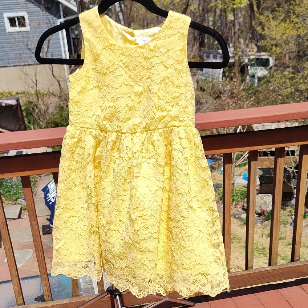 Yellow Lace Kids Dress